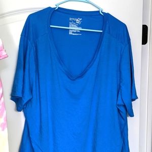 Terra and Sky Sleep Blouse, Blue, 3X